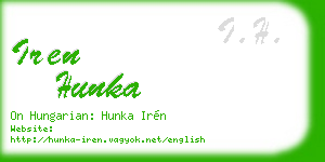 iren hunka business card