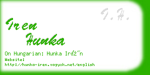 iren hunka business card